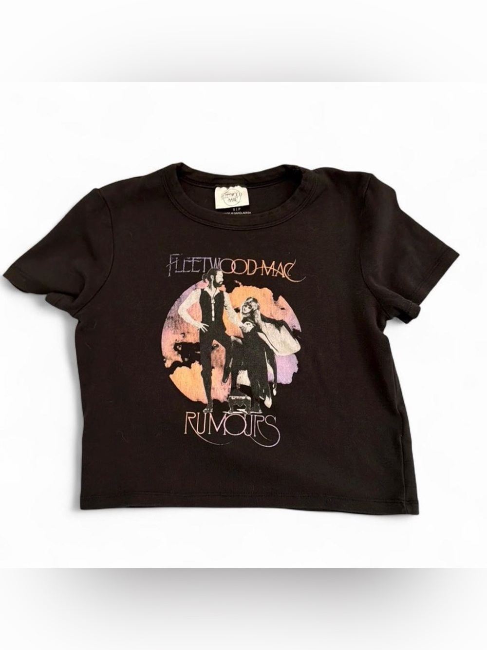 Fleetwood Mac "Rumours" Black Graphic Baby Tee